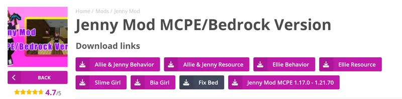 how to get jenny mod bedrock 3 for Minecraft PE jenny mod 2 for Minecraft PE