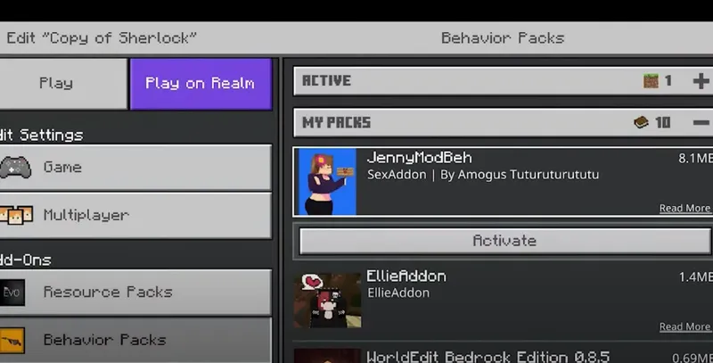 how to get jenny mod bedrock 6 for Minecraft PE jenny mod 6 for Minecraft PE