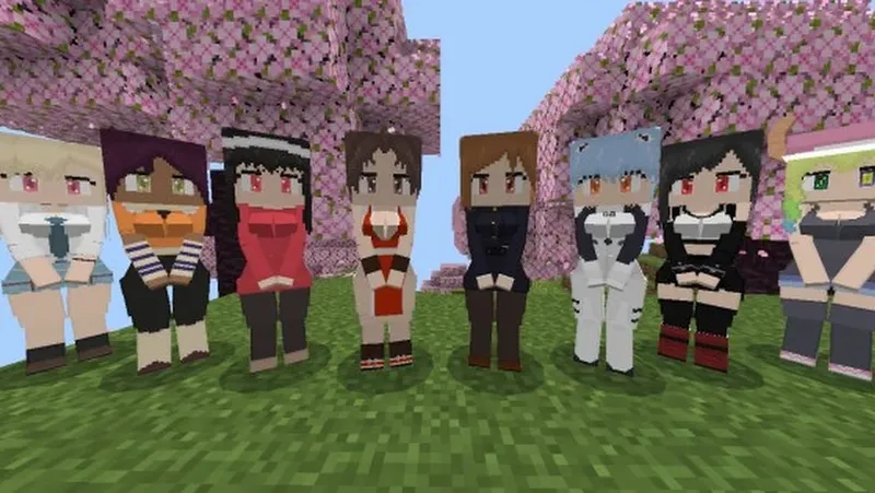 Anime Waifus 2 for Minecraft PE anime waifus 16 for Minecraft PE